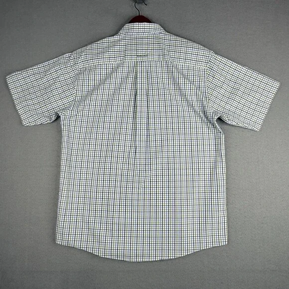 Ariat Shirt Wrinkle Freee Mens Large Short Sleeve Button Down Rodeo Outdoor - Picture 10 of 11